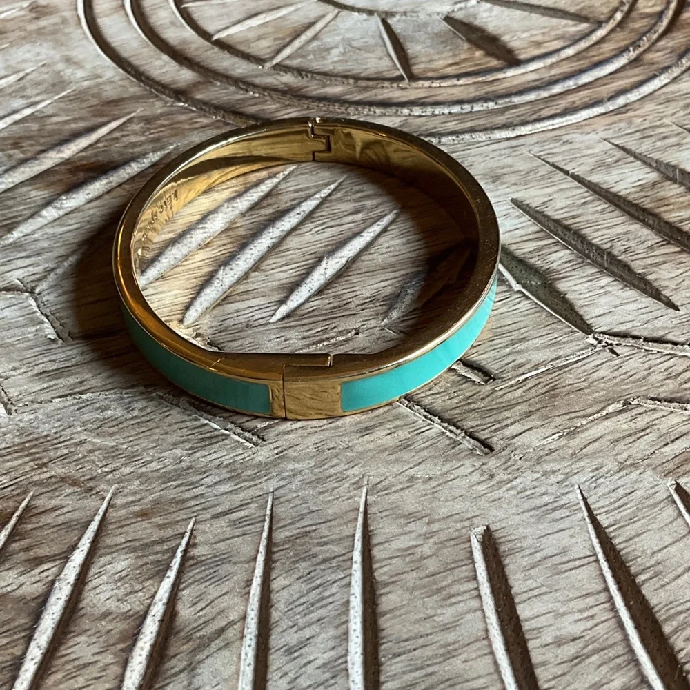 kate spade Gold-Tone Bangle with Teal Enamel - Picture 5 of 6